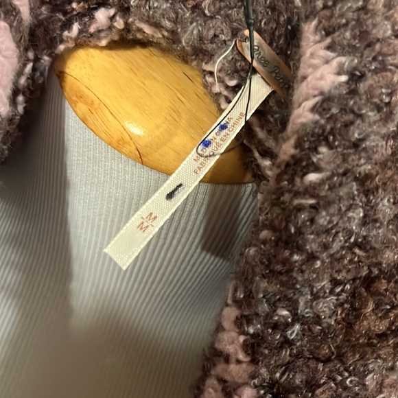 NWT Free People One and Another Cardi Printed Cardigan Sweater Purple Medium - Picture 10 of 14